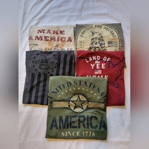 Lot Of 5 Academy Sports And Outdoors Graphic T Shirts Size Small